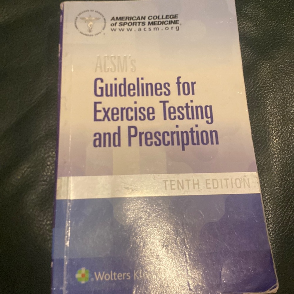 ACSM Guidelines for Exercise Testing and Prescription